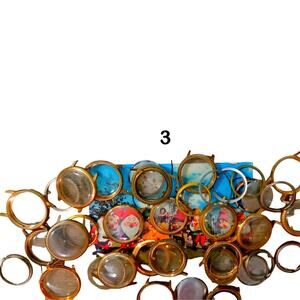 Steampunk Craft Supplies, Watch Cases, Bezels, Crystals, Backs - 8 oz Bag #3